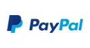 PayPal logo featuring a stylized 'P' and the word 'PayPal' in blue and light blue colors.